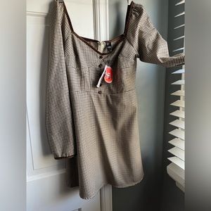 NWT Cider Plaid Mini Dress size M